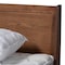 Baxton Studio Macayle Mid-Century Modern Ash Walnut Finished Wood Queen Size Platform Bed 227-12429-ZORO - alternate 5